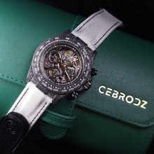 將圖片載入圖庫檢視器 Cebrodz夜光碳纖導柱輪機械錶