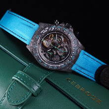 將圖片載入圖庫檢視器 Cebrodz夜光碳纖導柱輪機械錶