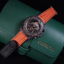 將圖片載入圖庫檢視器 Cebrodz夜光碳纖導柱輪機械錶
