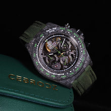 將圖片載入圖庫檢視器 Cebrodz夜光碳纖導柱輪機械錶