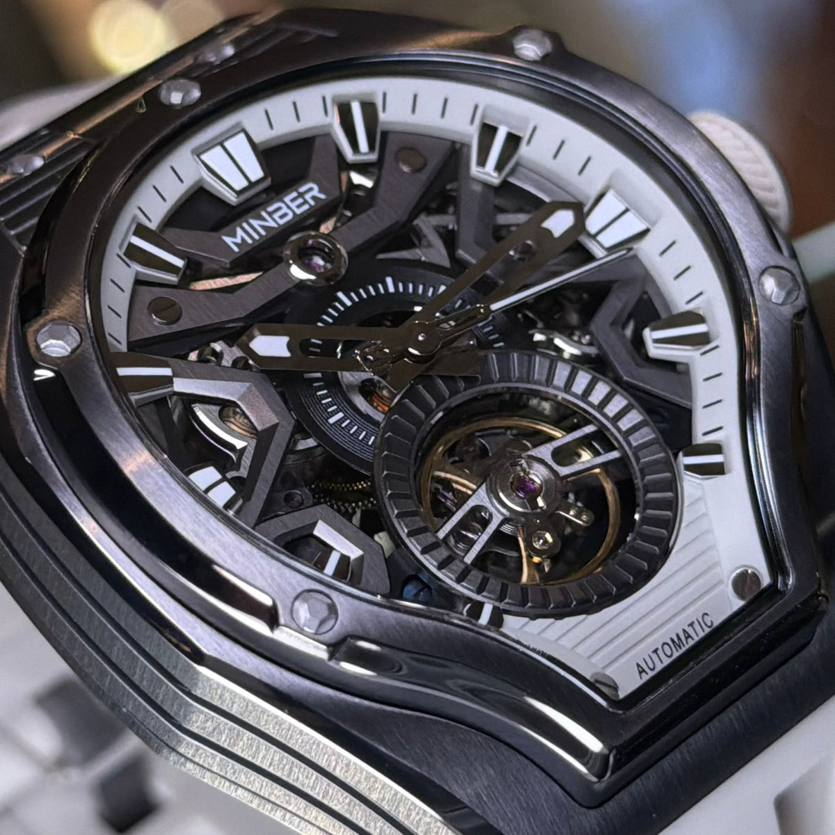 Minber  9045 Automatic Skeleton Watch 最新自動機械錶