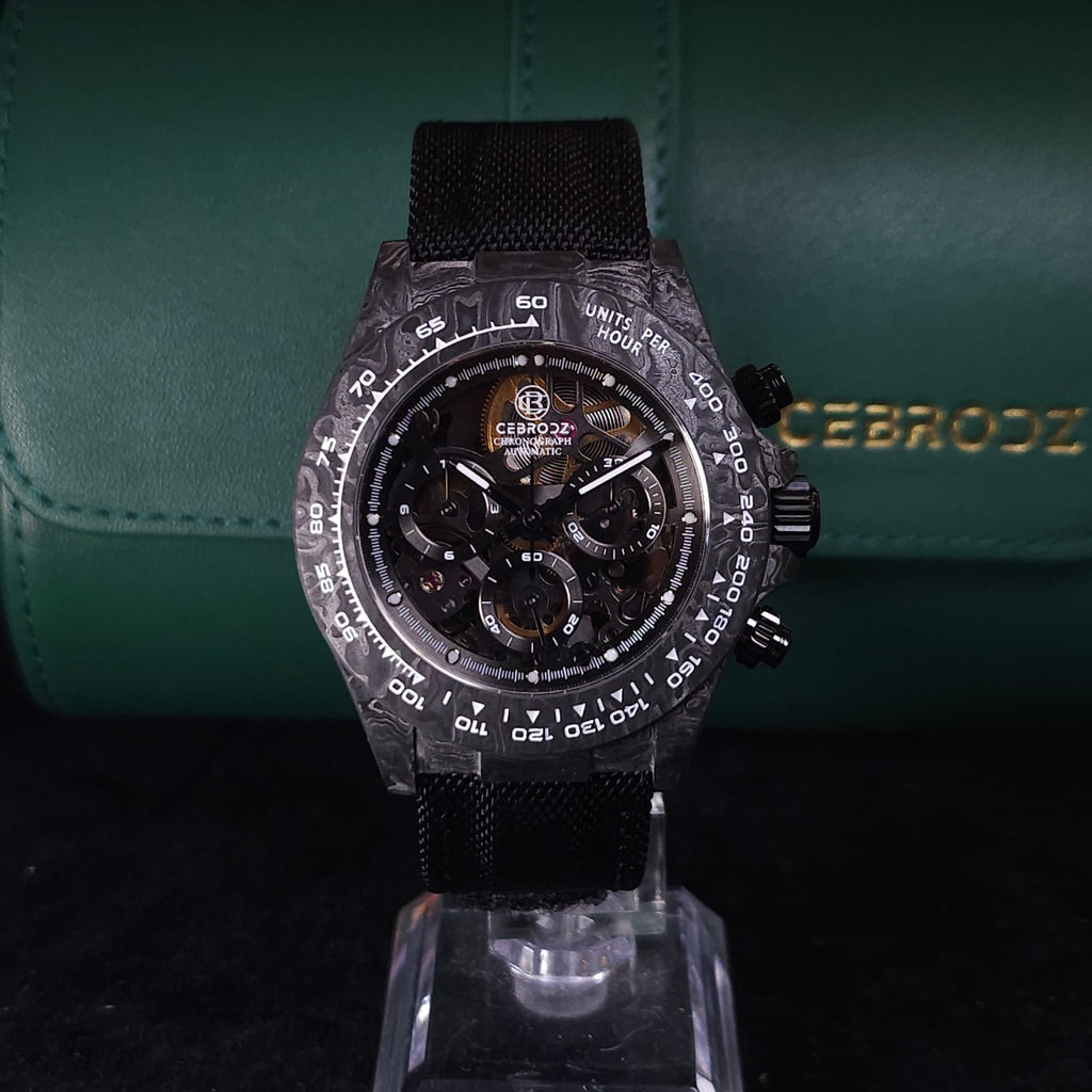 Cebrodz夜光碳纖導柱輪機械錶
