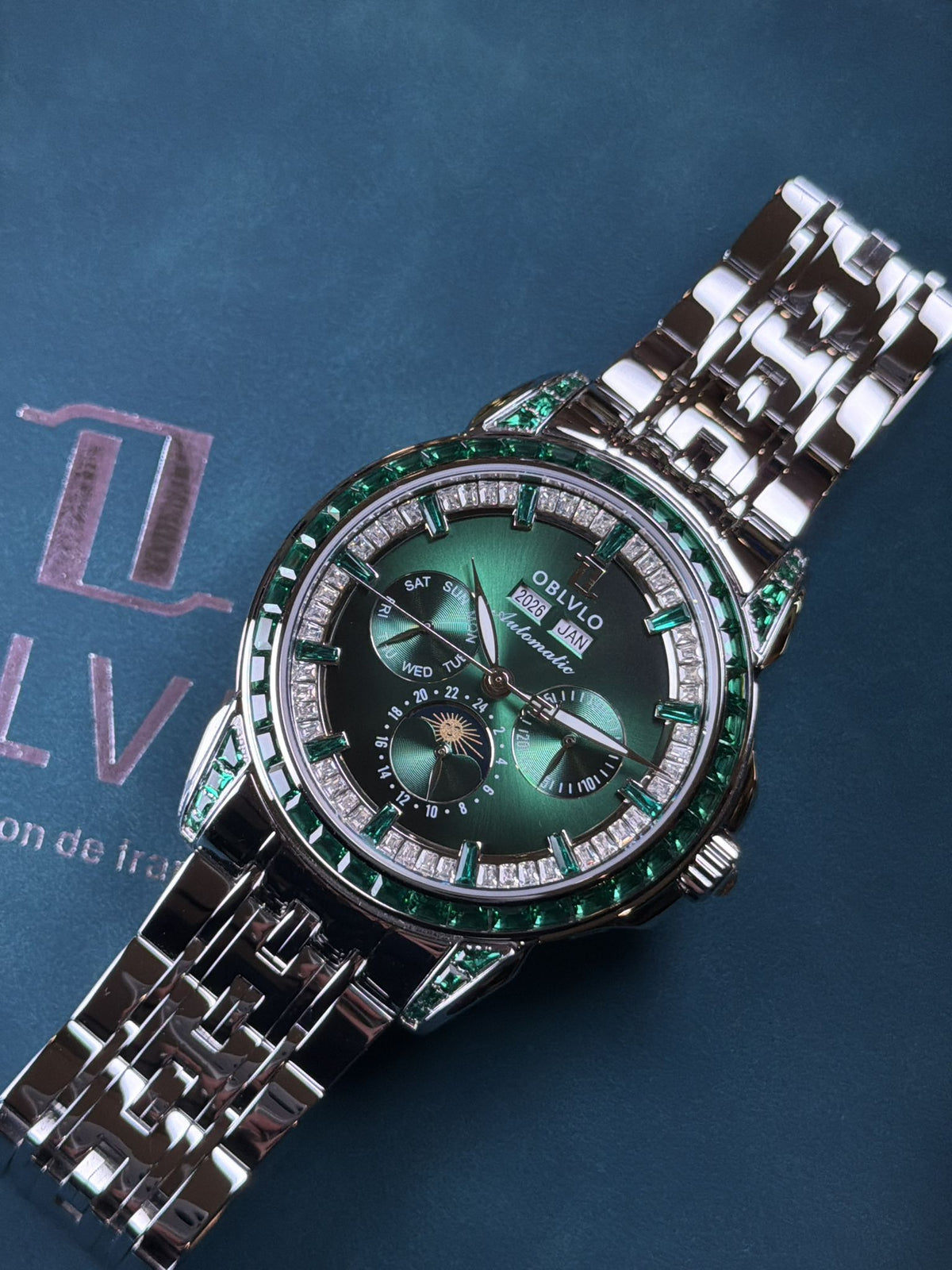 Oblvlo多功能自動機械錶(鋼帶)