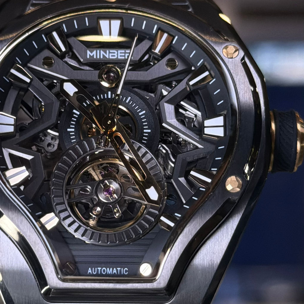 Minber  9045 Automatic Skeleton Watch 最新自動機械錶