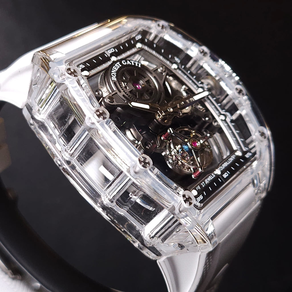 Bonest Gatti BG7001 K9水晶殼自動陀飛輪機械錶