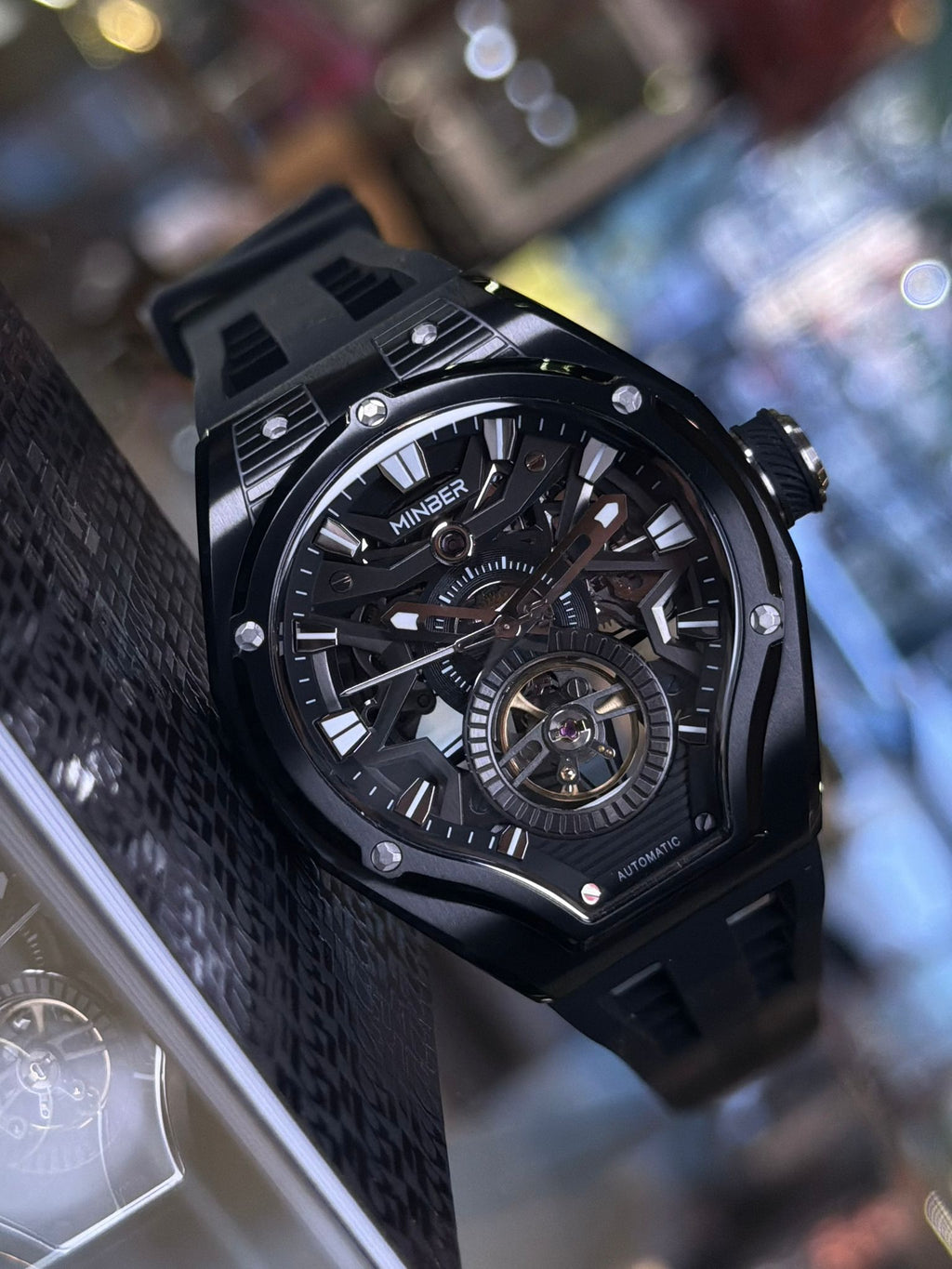 Minber  9045 Automatic Skeleton Watch 最新自動機械錶