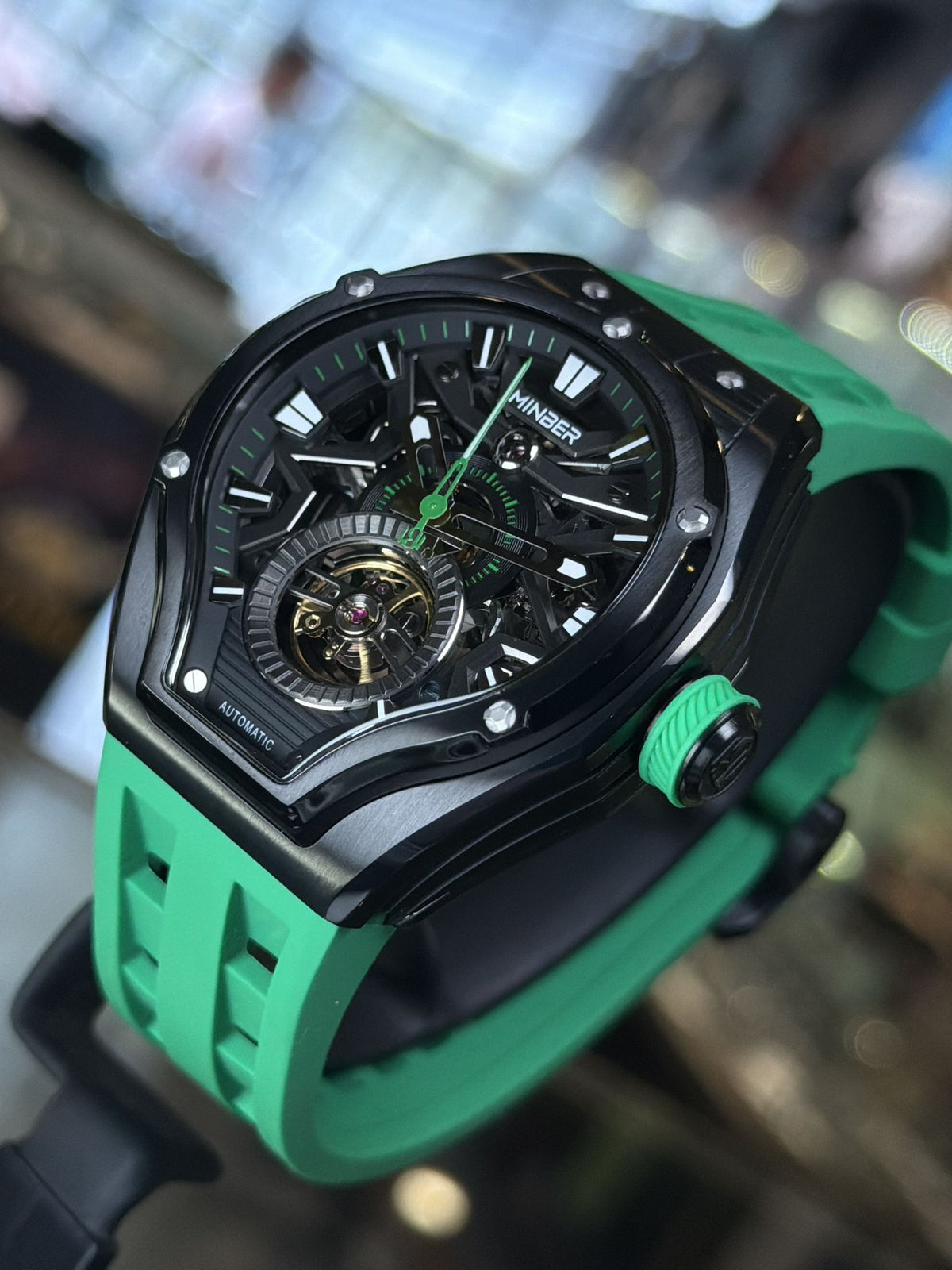 Minber  9045 Automatic Skeleton Watch 最新自動機械錶