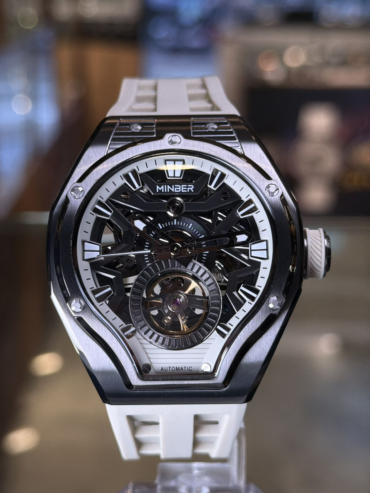 Minber  9045 Automatic Skeleton Watch 最新自動機械錶