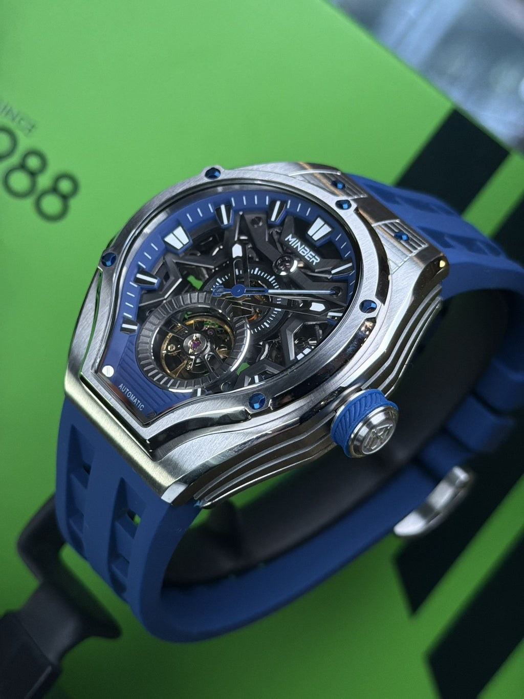 Minber  9045 Automatic Skeleton Watch 最新自動機械錶