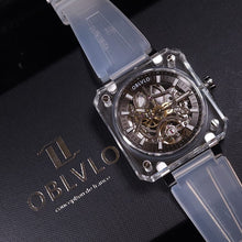 將圖片載入圖庫檢視器 Oblvlo水晶殼透視自動機械錶
