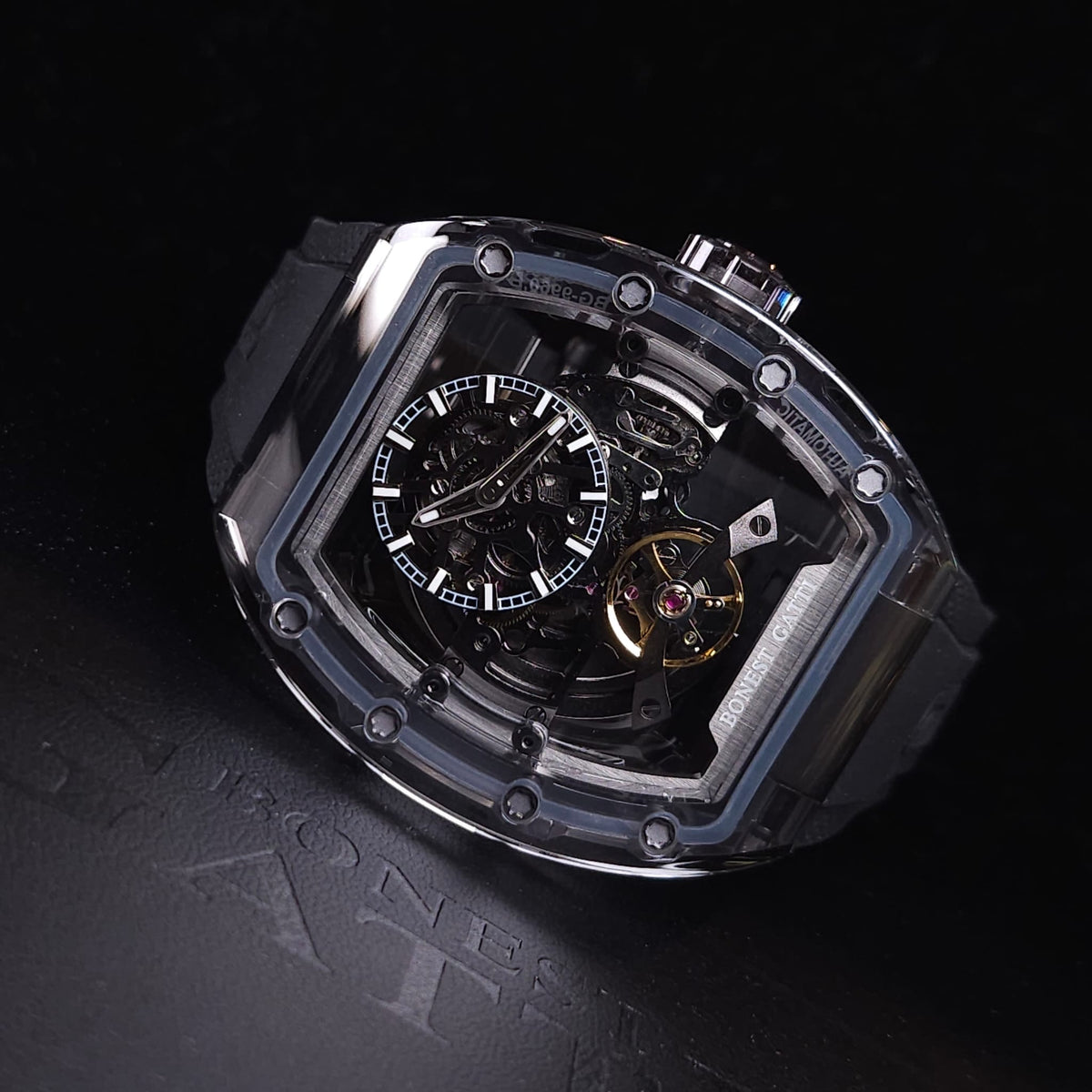 Bonest Gatti BG6005 k9水晶殼機械錶